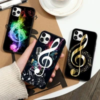 music notes art design pattern phone case for iphone 12 11 13 7 8 6 s plus x xs xr pro max mini