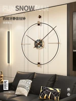 round large wall clock modern design home house decoration roomitems decorations living room needle silent clock mechanism metal