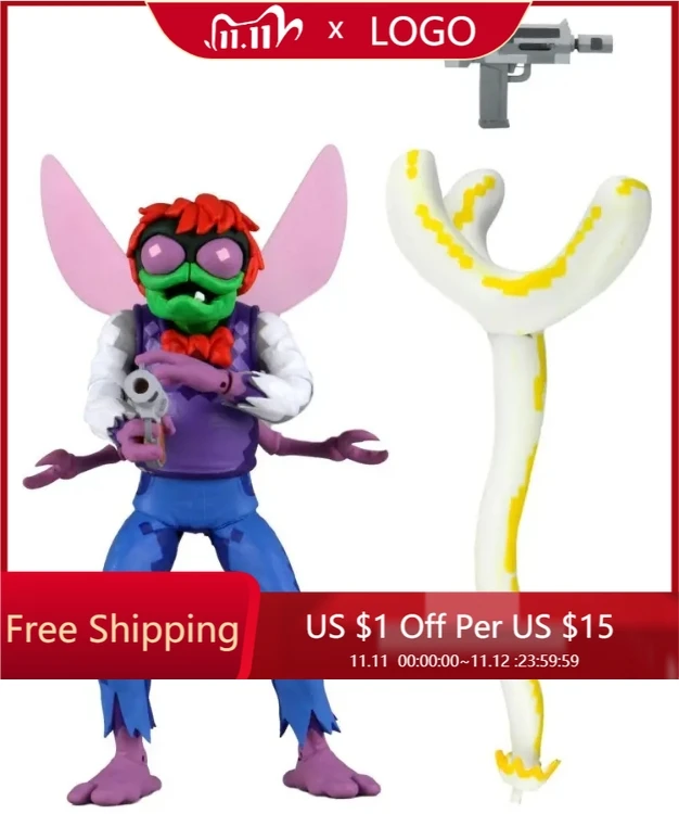 NECA Шредер черепаха Кьюн Шредер анинининининининин Злодеи босс Бакстер стокмен Классическая подвижная экшн-фигурка игрушки