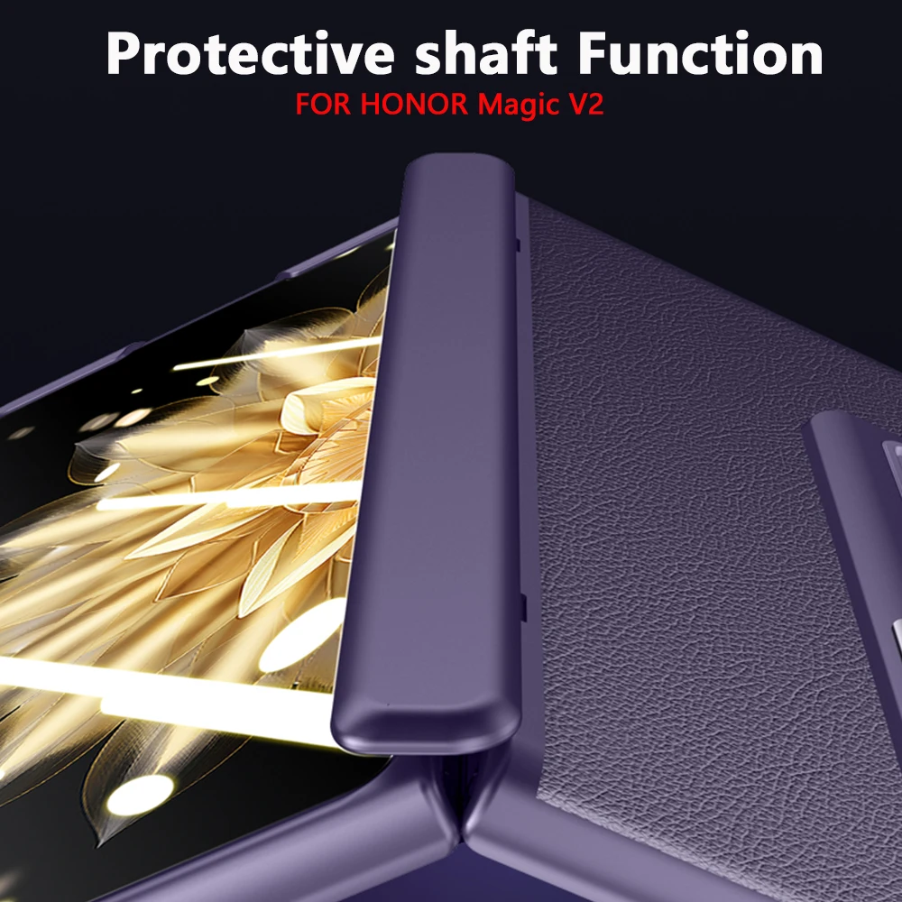 Защита для объектива Honor Magic V2 кожаный чехол встроенный кронштейн защита петель