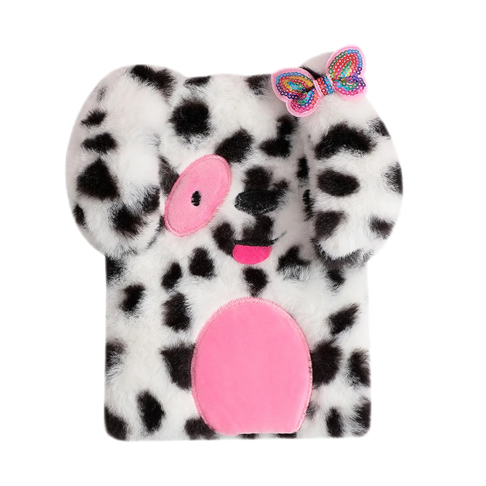 

Girls Gifts Plush Notebook Writing Winter Student Supplies Puppy Dog Diary Cartoon Child