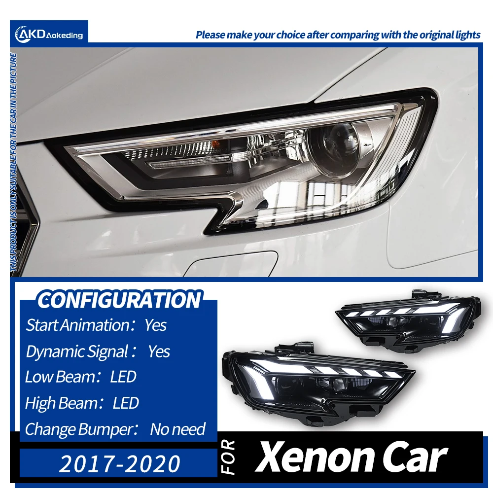 

Автомобильные фары для Audi A3, 8 в, 2013-2021, S3, RS3 седан, хетчбэка, автомобильная фара в сборе, обновление, стиль RS, аксессуары для дизайна