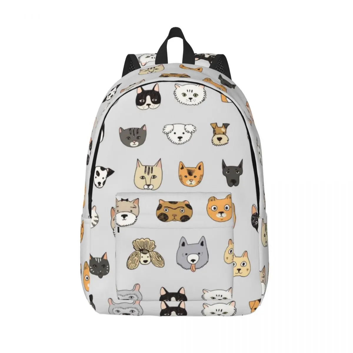 

Рюкзак с принтом животных для мужчин и женщин, вместительный школьный ранец для ноутбука с кошками и собаками
