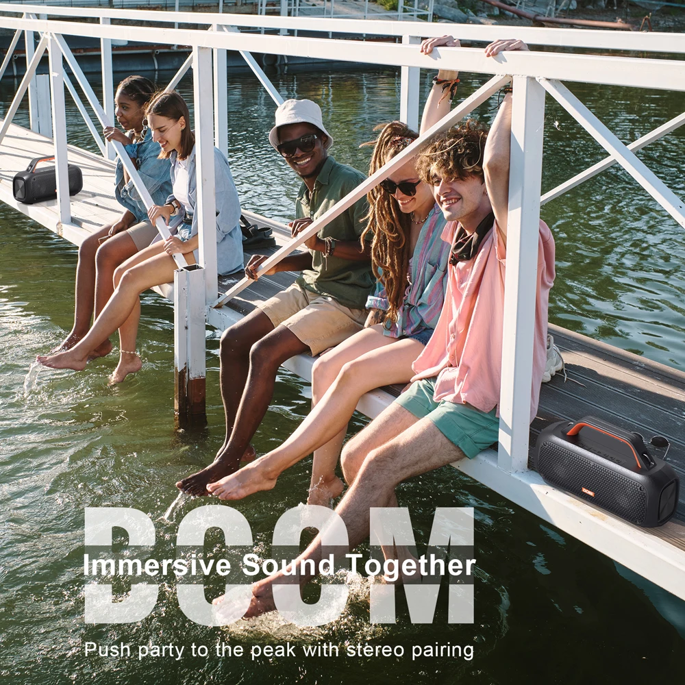 Беспроводная Bluetooth-Колонка DOSS Extreme Boom TWS Мощный Басовый сабвуфер портативная