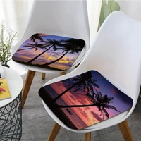 sunset beach sea palm square stool pad patio home kitchen office chair seat cushion pads sofa seat 40x40cm cushion pads