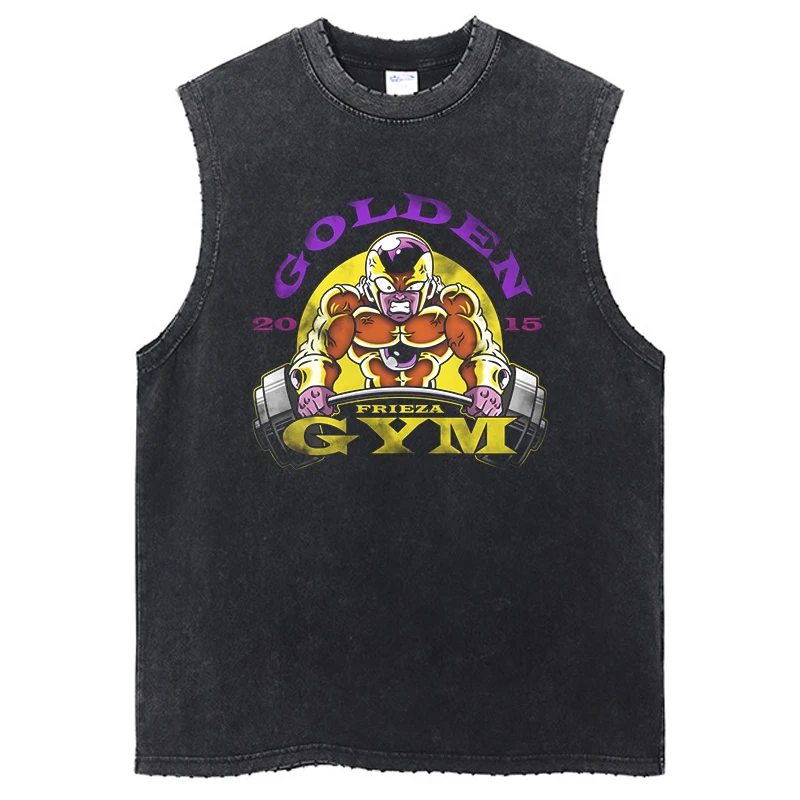 

Gym Sleeveless Tshirt Vintage Dragon Ball Anime Sports Tank Tops Streetwear Sleeveless Graphic Harajuku Cotton Vest T-Shirts