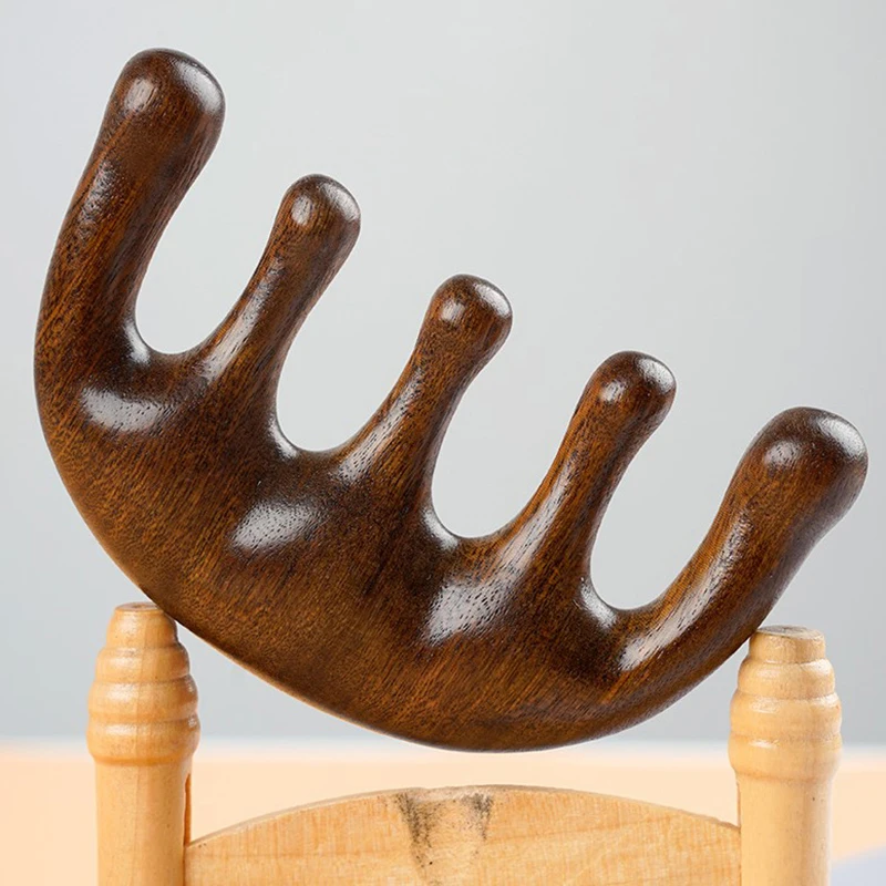 

Head Meridian Massage Comb Five Wide Tooth Comb Acupuncture Therapy Blood Circulation Anti-static Smooth Hair Massage Comb