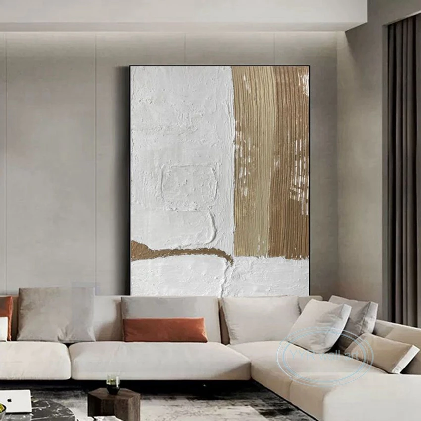 

Nordic Home Decoration Wall Poster Modern Abstract Minimalism Handmade Oil Painting Canvas Art Mural Living Room Bedroom Hotel