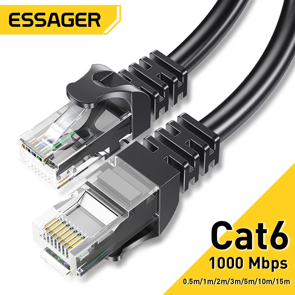 Essager-Cable Ethernet Cat6 Lan UTP CAT 6 RJ 45, Cable de red...