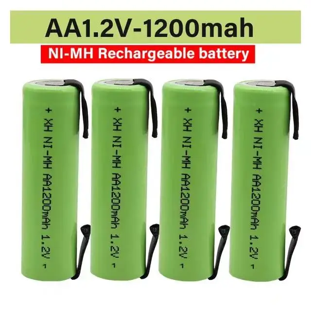 

Последняя модель перезаряжаемой батареи 100% AA 1,2 V Ni MH 1200mAh + Dly подходит для фотоэлементов, зубных щеток и т. д.