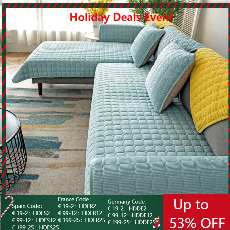 

Thicken Plush Sofa Cover Nordic Universal Sofa Towel Combination Couch Mat Non Slip Washable Couch Cover for Living Room Decor