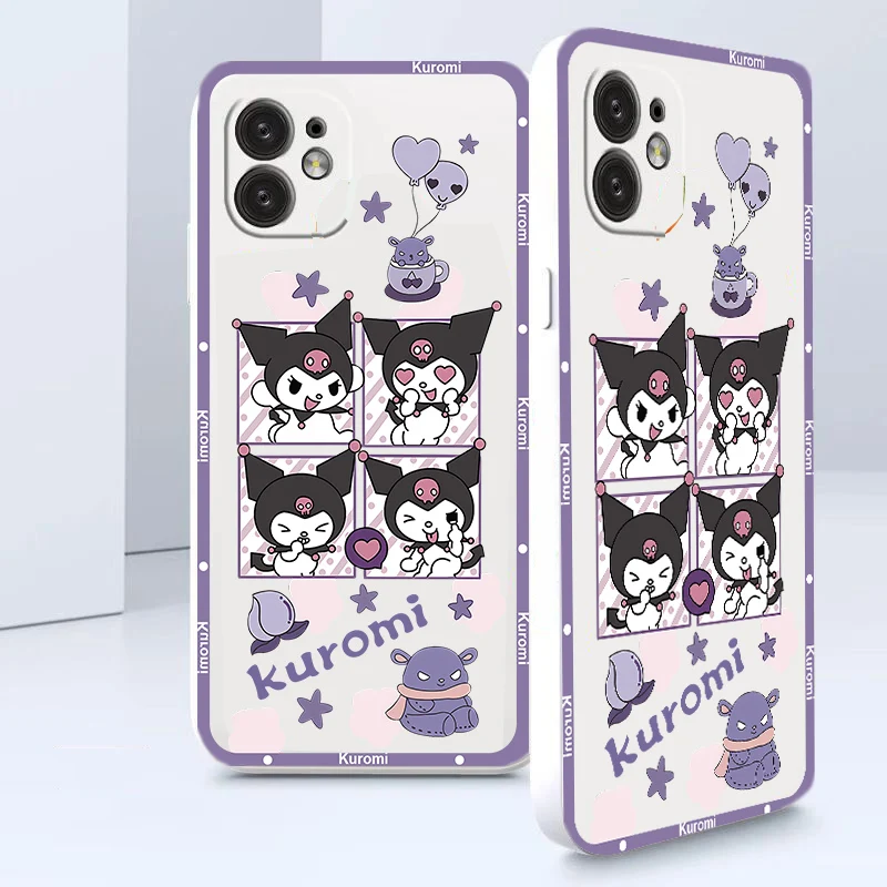 Чехол Kuromi Purple Tpu для Huawei Y7A Y7 2019 Y9 Prime Y6 Y6P P30 Lite P Smart Nova 5T Y70 Honor X8 X9 X8A X7 20 9X 50 Cover