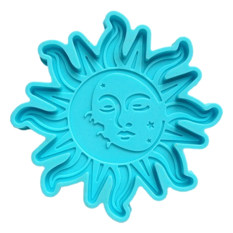 

E0BF Molds Resin Molds DIY for Sun Moon Silicone Mold for Casting Resin