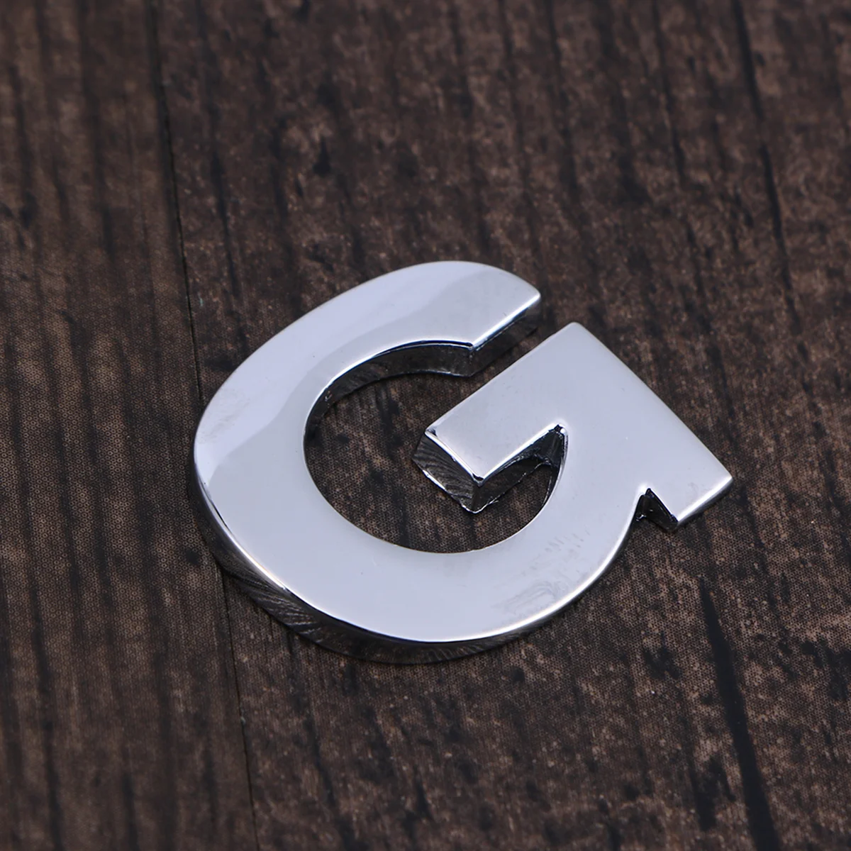 

3D DIY Metallic Alphabet Sticker Car Emblem Letter Silver Badge Decal (G)
