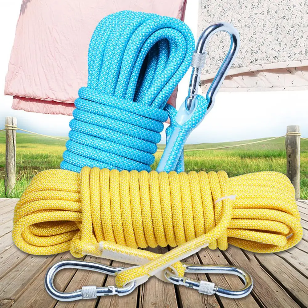 

P575-6mm/8mm/9mm/10.5mm Outdoor Camping Household Use Anti Slip And Windproof Simple Steel Wire Polyester Clothes Drying Rope