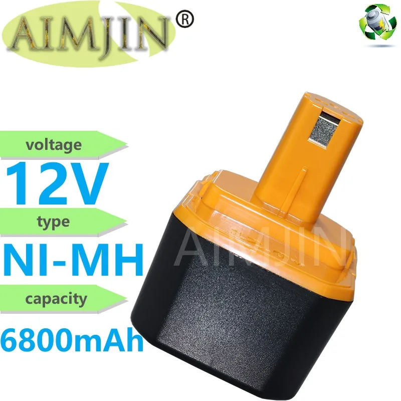 

12V 6800mAh Replacement For Ryobi Battery 1400652 BID1211 CCD1201 CHD1201 CHD1202 CTH1201 CTH1202 FL1200 Cordless Powe