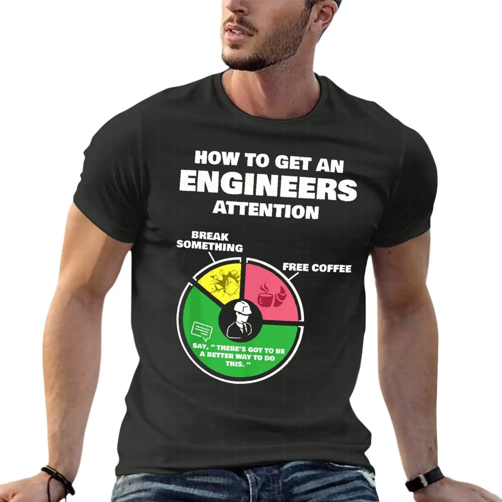 

How To Get Engineers Attention Funny Oversized T Shirt Funny Men'S Clothes 100% Cotton Streetwear Big Size Top Tee