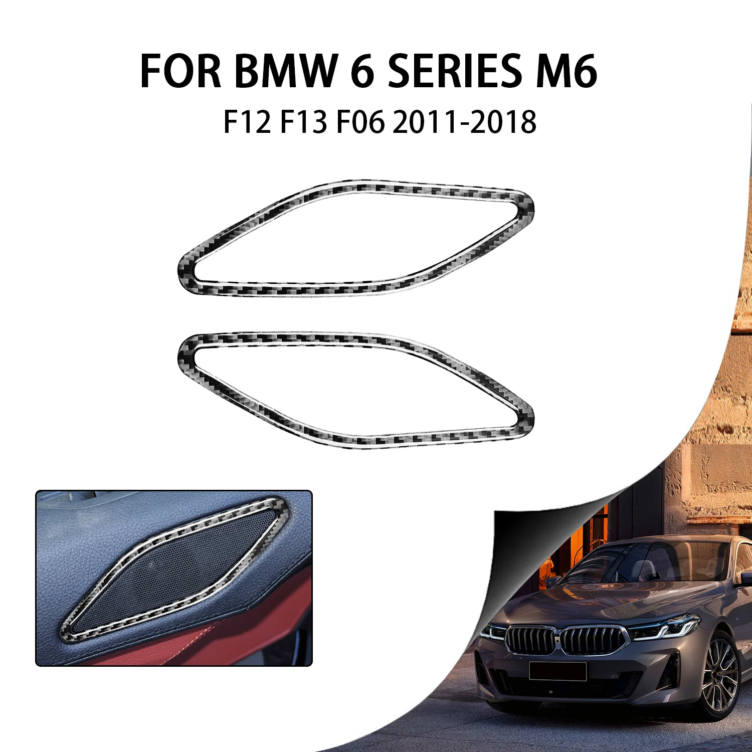 

Аксессуары для стайлинга салона автомобиля для BMW 6 серии M6 F12 F13 F06 2011-2018 м спортивные настоящие наклейки из углеродного волокна дверной гудок