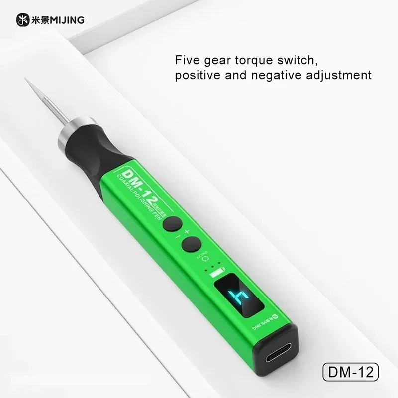 Фото MiJing DM-12 коаксиальная полировальная ручка для телефона, микросхема, процессор, сверление, гравировка, ремонт, шлифовка, умная электрическая полировальная ручка №3