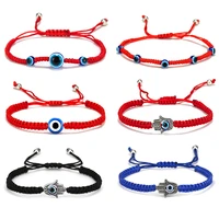 blue evil eye bracelets bangle good lucky red string braided adjustable charm bracelet for women girls jewelry accessories gifts