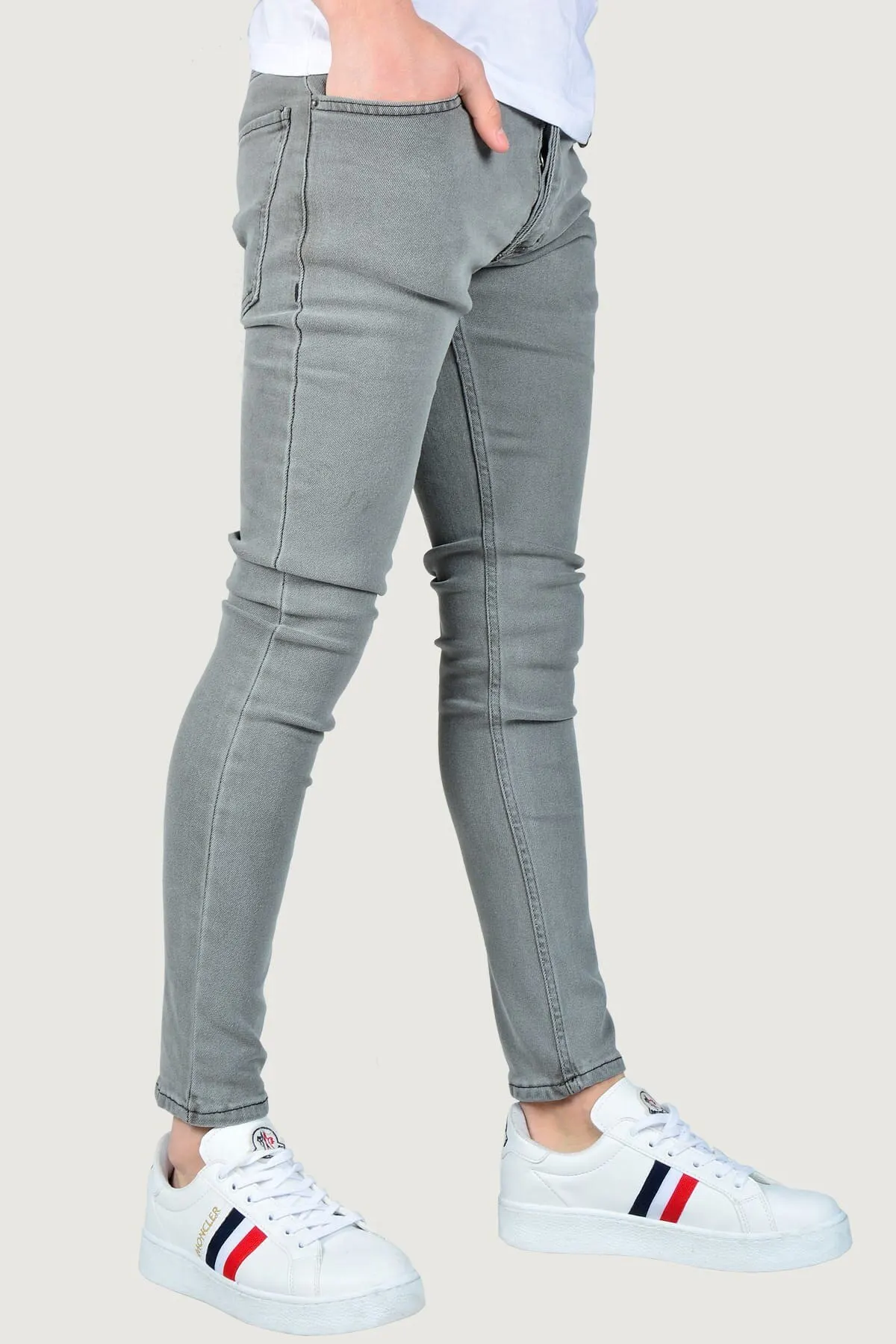 Men's Clothing Denim Pants For Man Trousers Men's Jeans Slim Fit Strech Flexible Fashion Tight-Fitting Stylish Casual