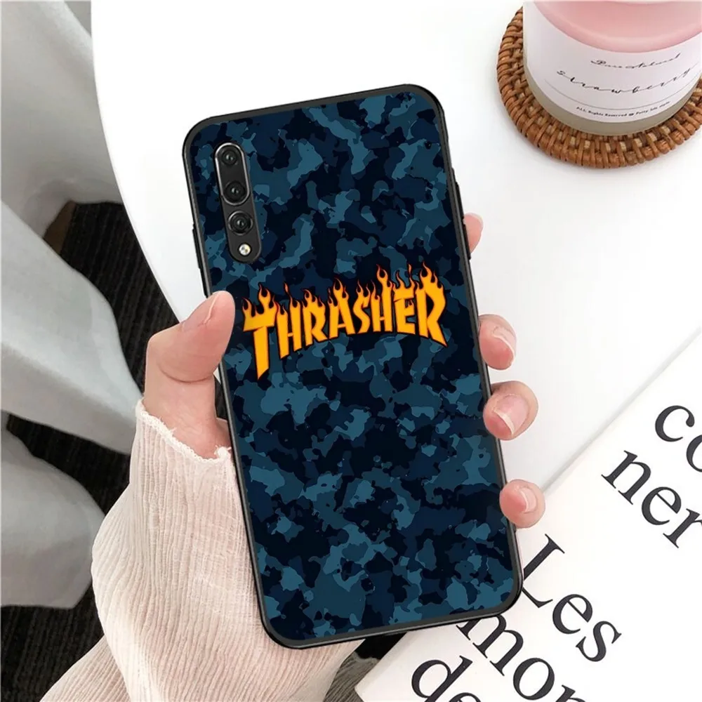 T-ThrasherS Fashion Logo Phone Case For Samsung J 7 plus 7core J7 neo J6 prime J4 J5 Mobile Cover