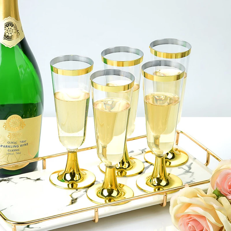 

Одноразовые бокалы для красного вина 150 мл, пластиковые бокалы для шампанского, аксессуары для свадебной вечеринки, бокалы для напитков для ...