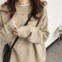 2022 round neck sweaters in the spring and autumn winter coat women pullover knitting sweater soft warm loose languid
