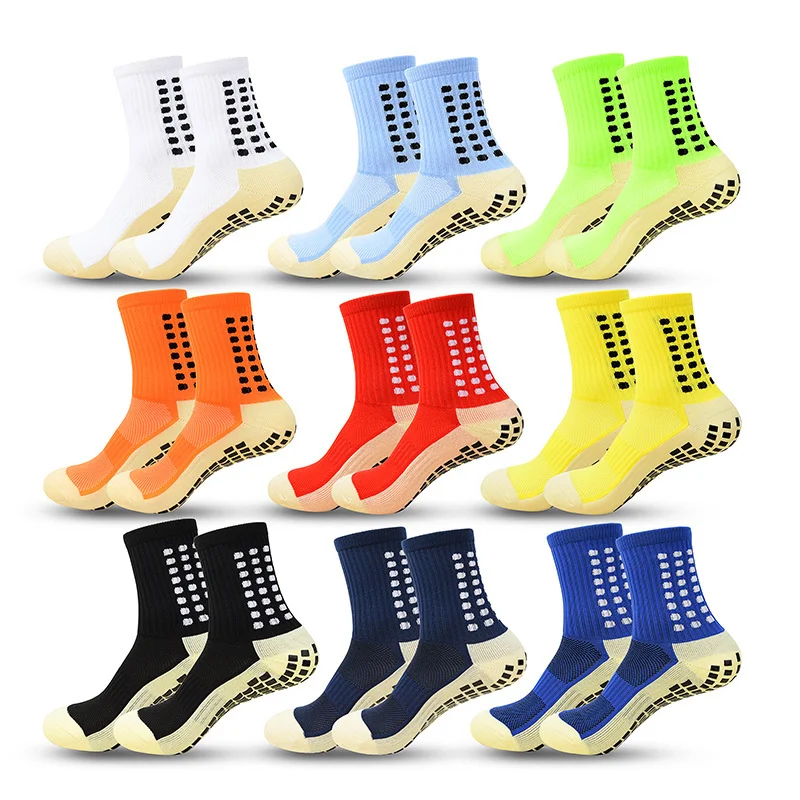 

Men Football Socks and Women 2023 Multiple Color Sports New Socks Non-slip Silicone Bottom Soccer Basketball Grip Socks
