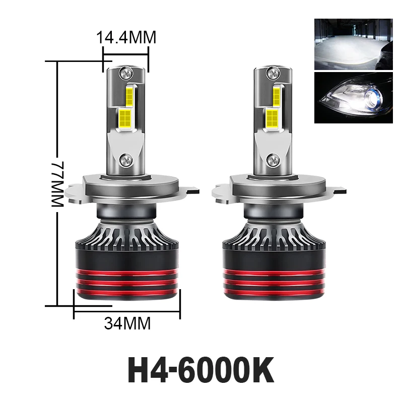 

M8Pro H7 LED 30000LM Лампы для фар Canbus 300W H1 H4 H11 9012 HIR2 H3 9005 9006 HB3 HB4 Высокая мощность 6000K 5570 CSP Чипы 12V
