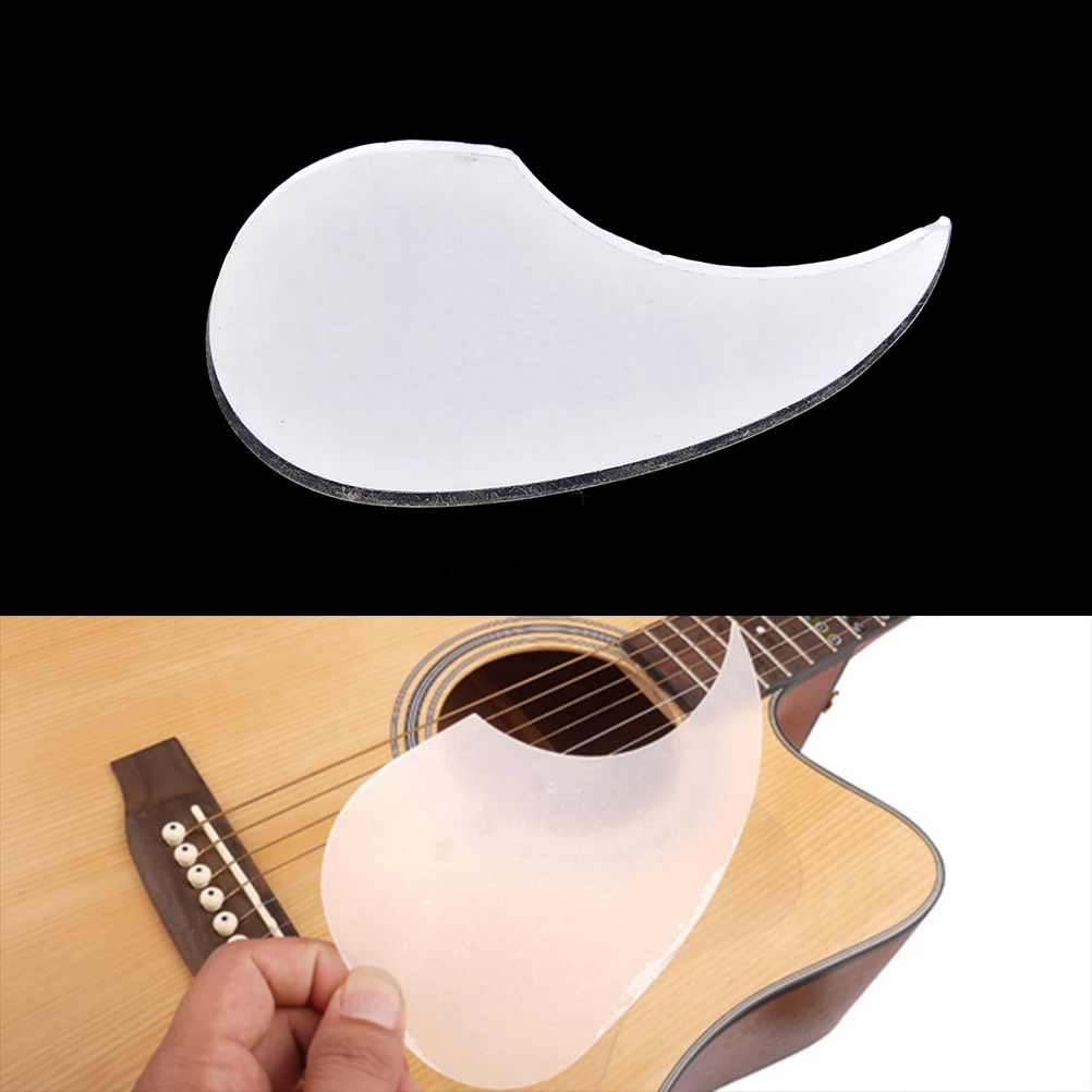 

1pc Transparent Acoustic Guitar Pickguard Droplets Shell Self-adhesive Pick Guard PVC Protects Your Classical Guitar Surface