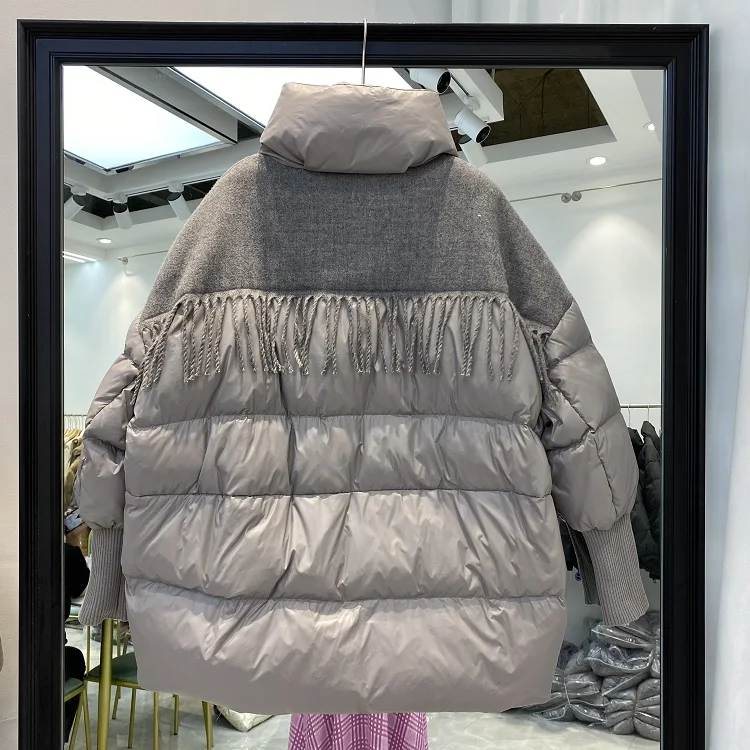 New Women Down Jacket Casual Style Autumn Winter Patchwork Coats And Parkas Female Outwear