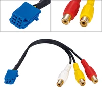 12v 6 pin 3rca car stereo audio harness cable auto signal cable coaxial speaker line for toyota cars vehicle