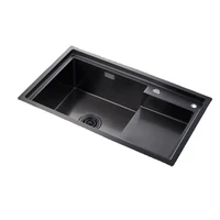 7545cm black washbasin washbasin bar counter hand ladder multifunctional sus304 stainless steel single large sink
