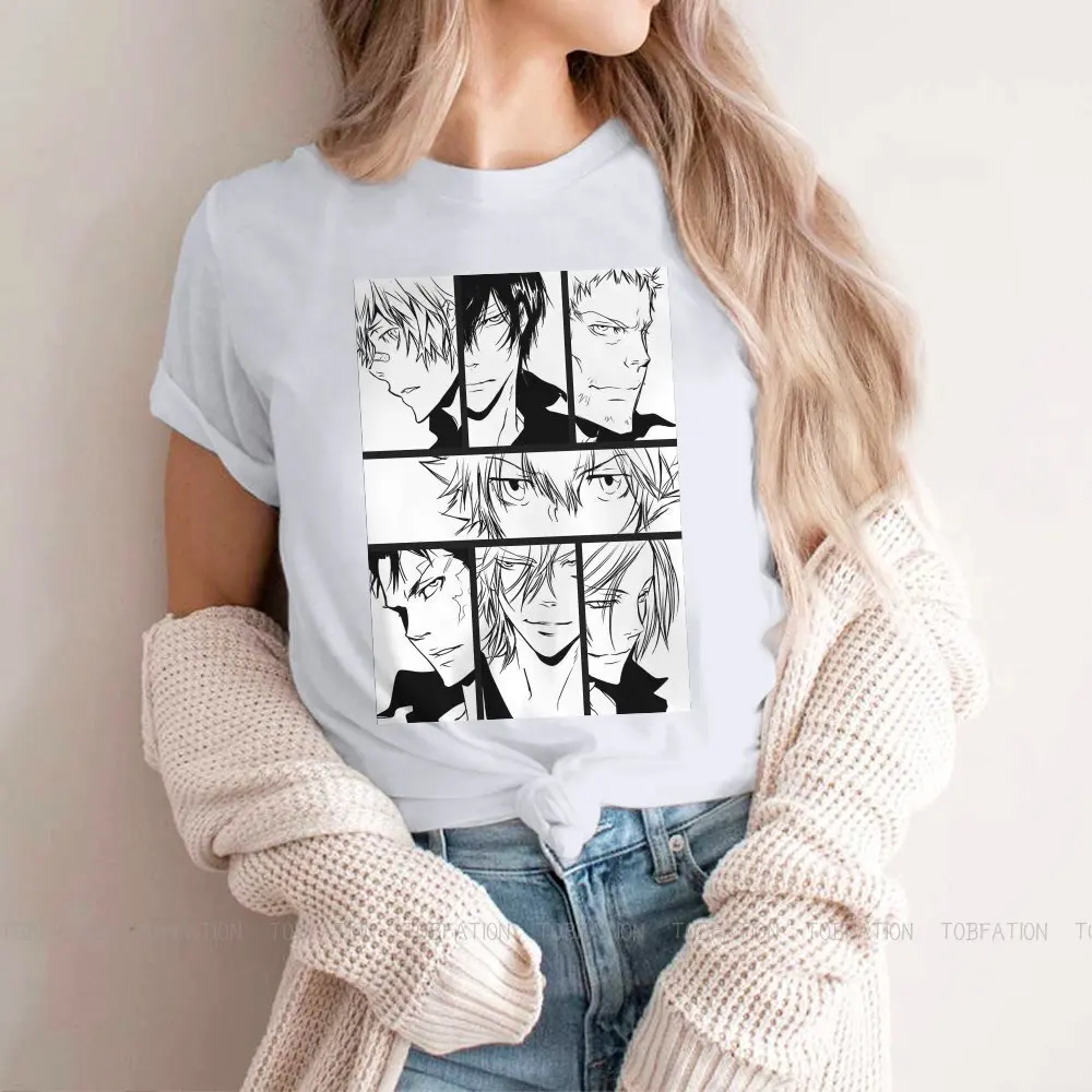 Классные модные футболки Hitman Reborn Women 5XL Стильные топы из чистого хлопка футболка