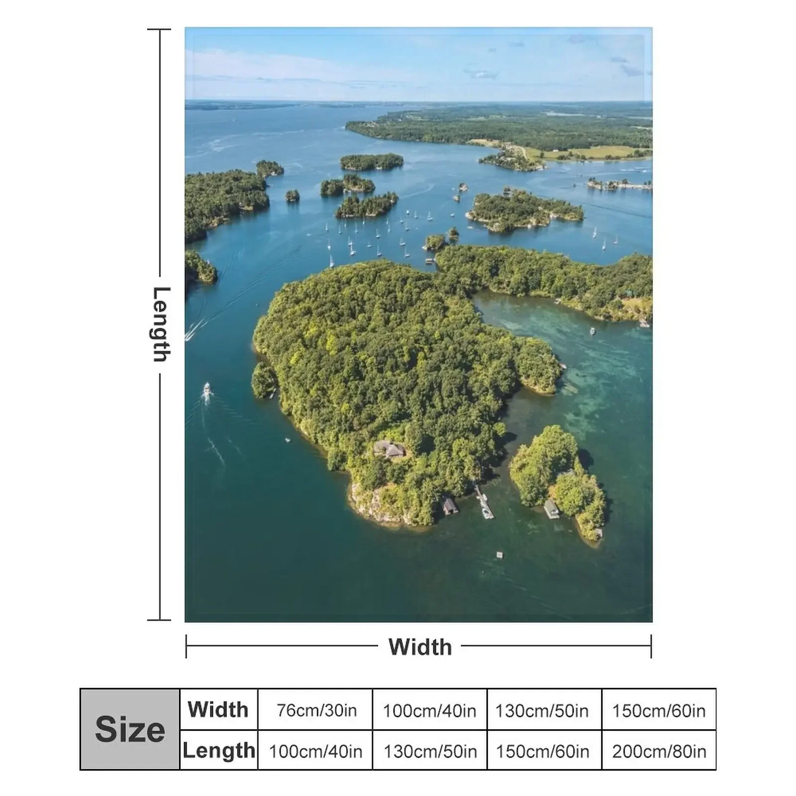 Тысяча островов и река Святого Лоуренса в Ганоке Канаде пледы лохматые одеяла