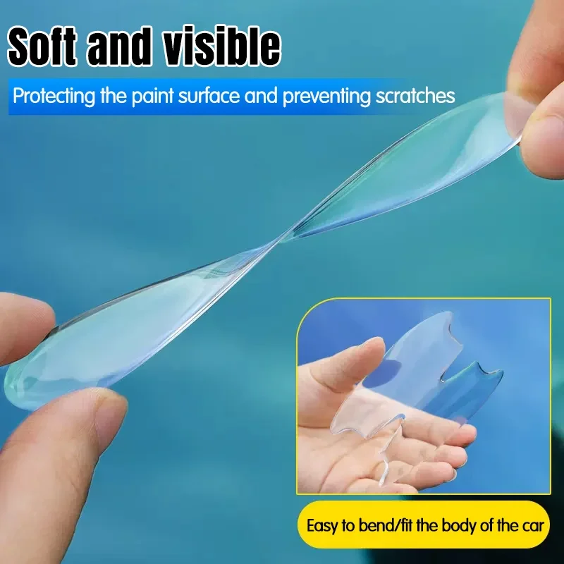 4/8 шт. защитные наклейки на дверную ручку автомобиля авто эмблема пленка против