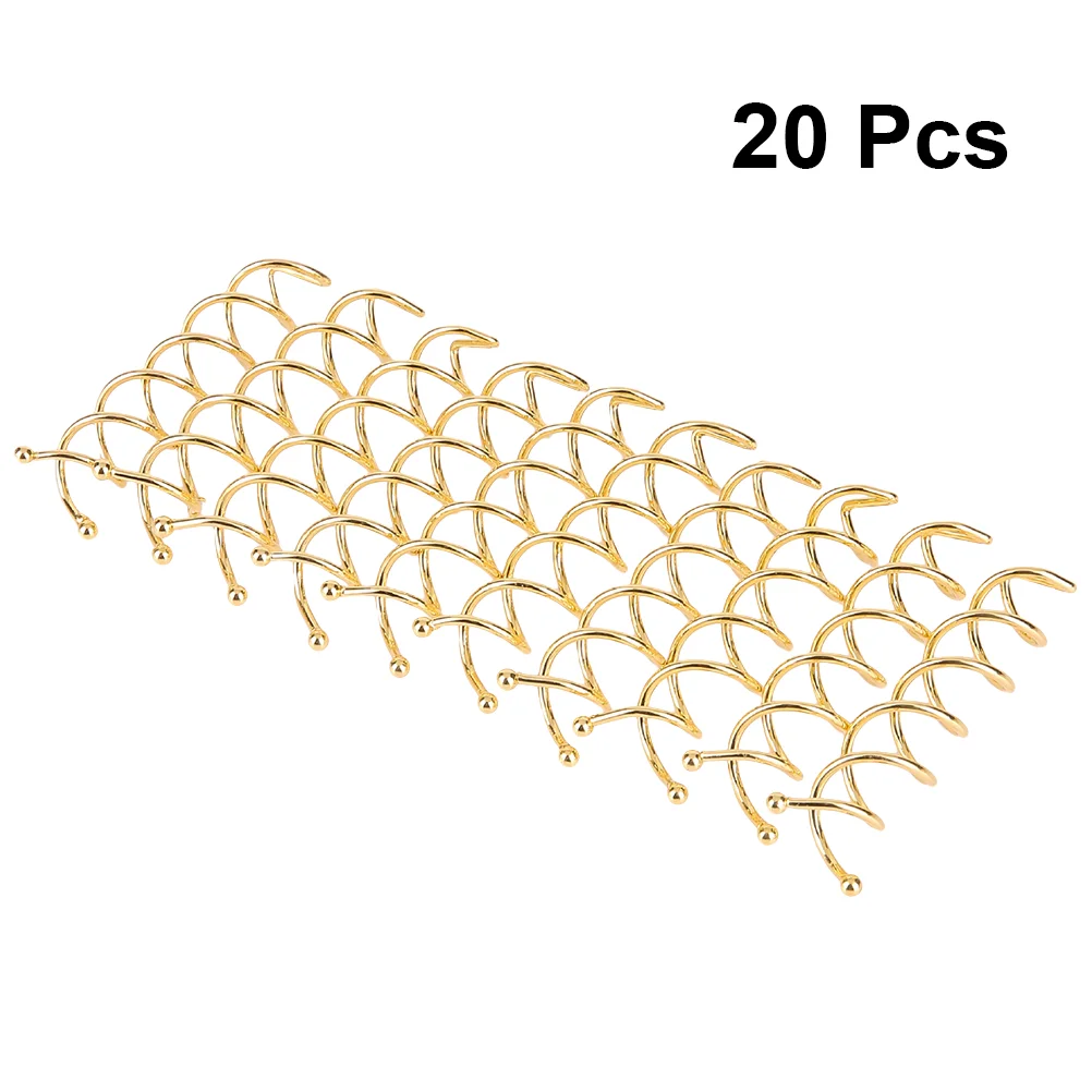 

20Pcs Bun Hair Spiral Hair Pin Screw Hair Pin Hair Styling for, Golden Bow holder