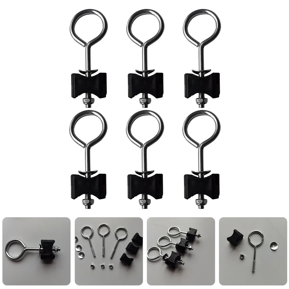 

6 Pcs Professional Trampoline Screws Accessories Piece Set Sturdy Steel Fixation Galvanized Wire Fixing