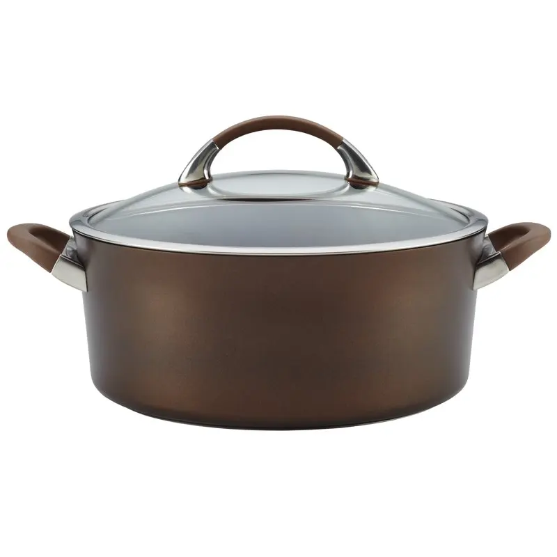 

Hard-Anodized Nonstick Dutch Oven with Lid, 7 Quart, Chocolate
