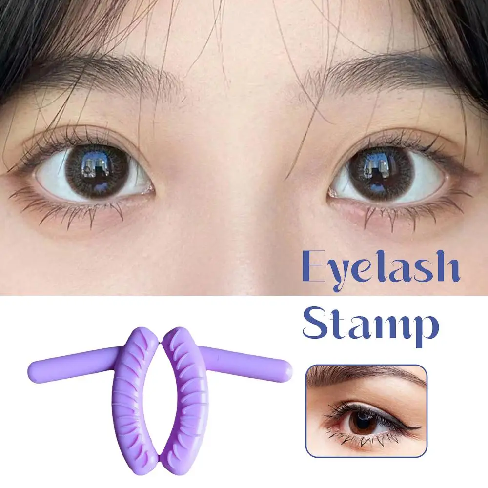 

Natural False Eyelashes Stamp DIY Makeup Tool Simulation Accessories With Wear Handle Cosmetic Sticker Mascara Easy To Tool A6D7