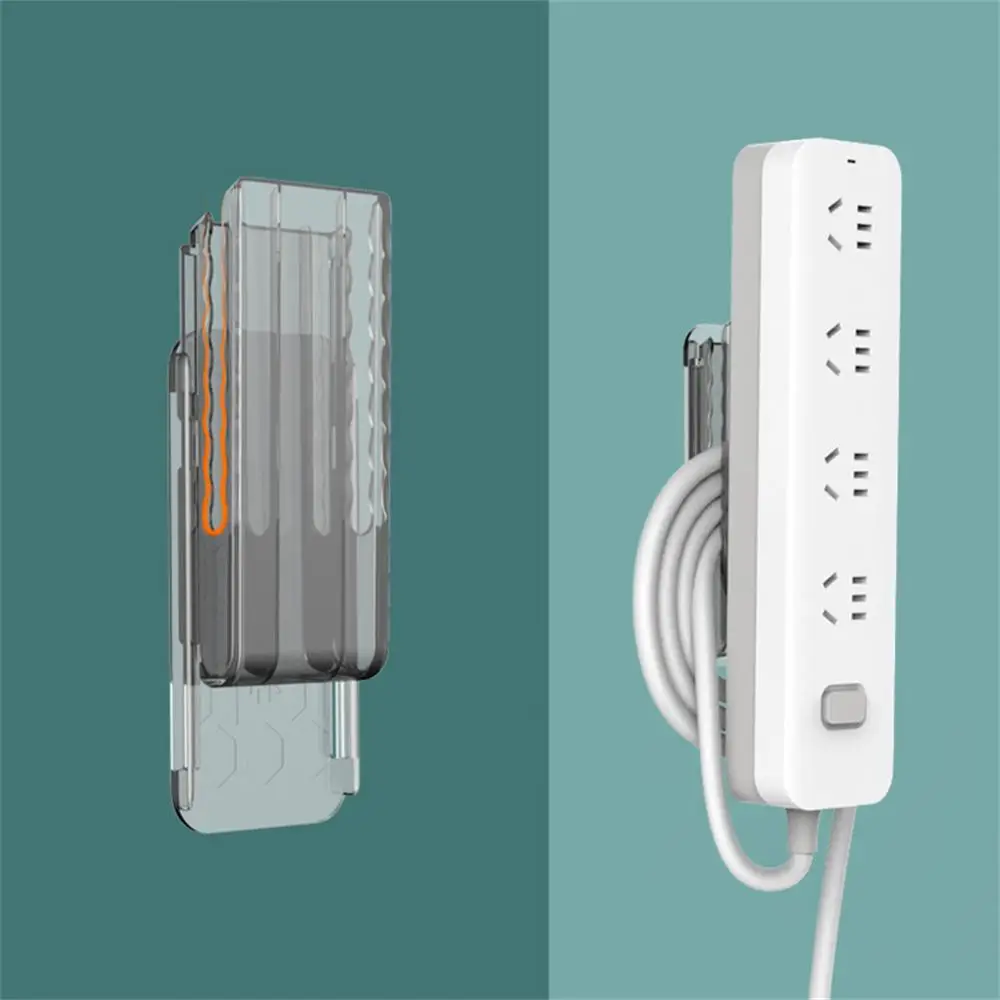 

Storage And Sorting Light And Extravagant Cable Wire Organizer Wall-mounted Power Strip Holder Plug Type Punch-free Socket Fixer