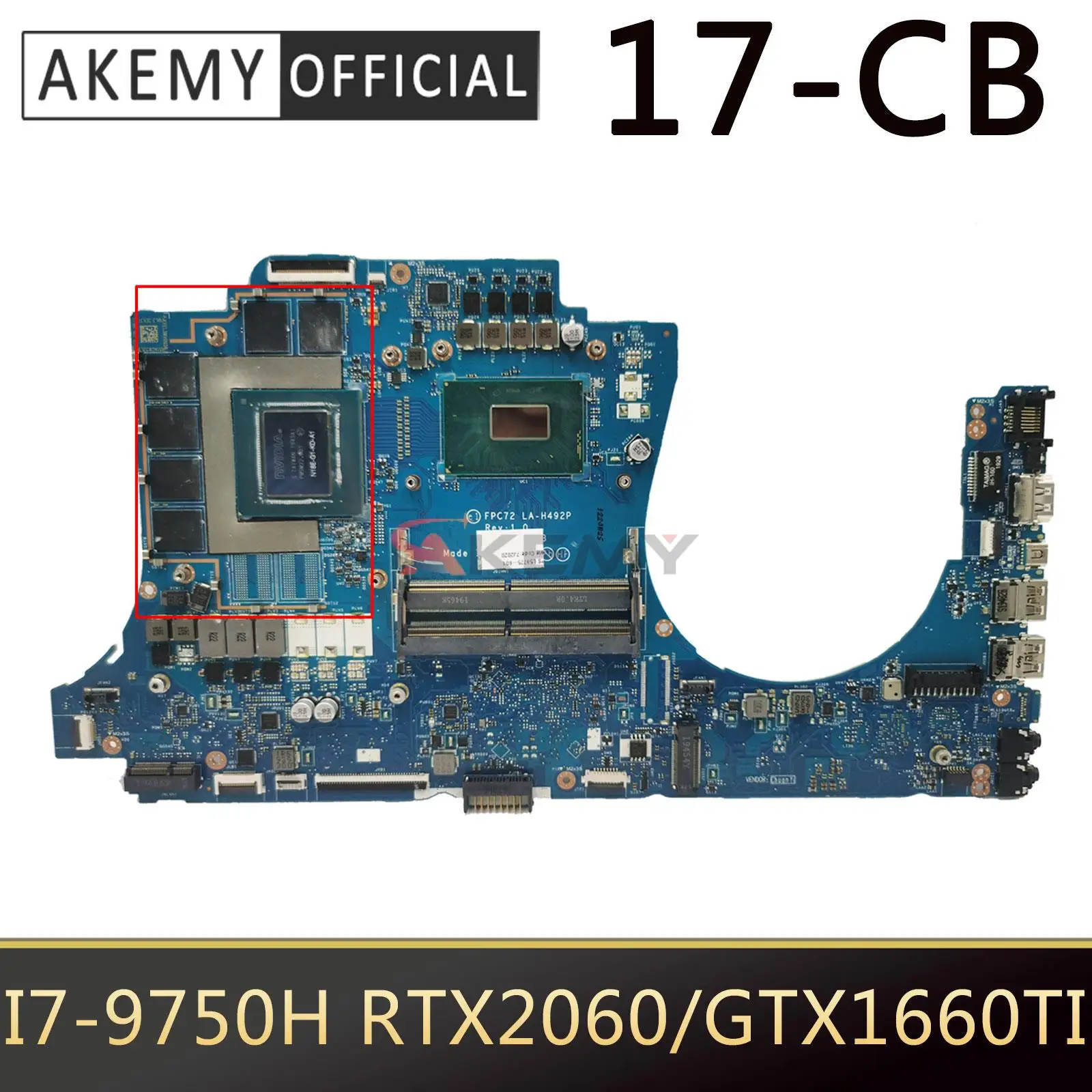 

Материнская плата для ноутбука HP 17-CB 17T-CB, материнская плата для ноутбука с SRF6U I7-9750H CPU RTX2060 GTX1660TI 6G GPU, 100% Полная работа