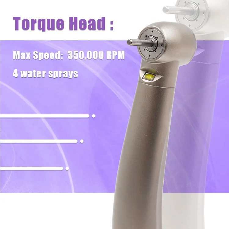 Den tal Tip Светодиодный электрогенератор Воздушная турбина Наконечник 4 распыления