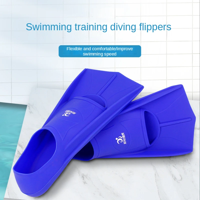 Silicone Fins Kids Adult Training Short Fins Men's Women's Swimming Diving Equipment Fins Diving Fins Swimming Shoes Flippers