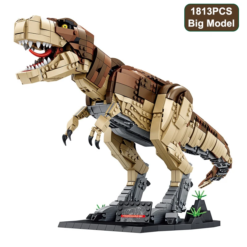 

Dinosaur World Jurassic Park Ideas Building Blocks Big Tyrannosaurus Rex Adult Kids High Difficulty Huge Model Toys Bricks Set