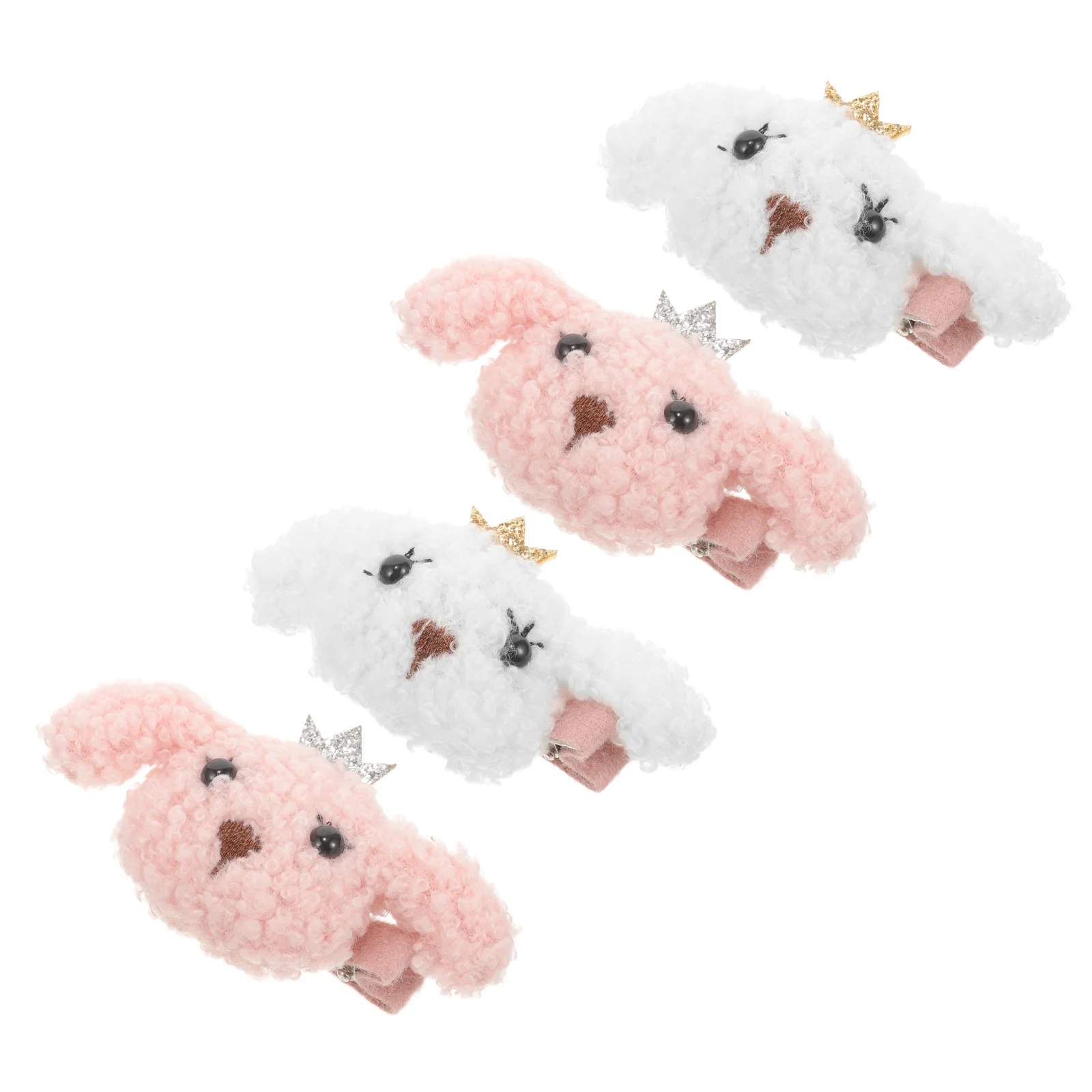 

4 Pcs Pet Hairpin Hairclips An Fittings Dog Shaped Barrettes Hairpins Puppy Accessories Alligator