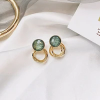 simple vintage alloy round earrings for women creative jewelry gift