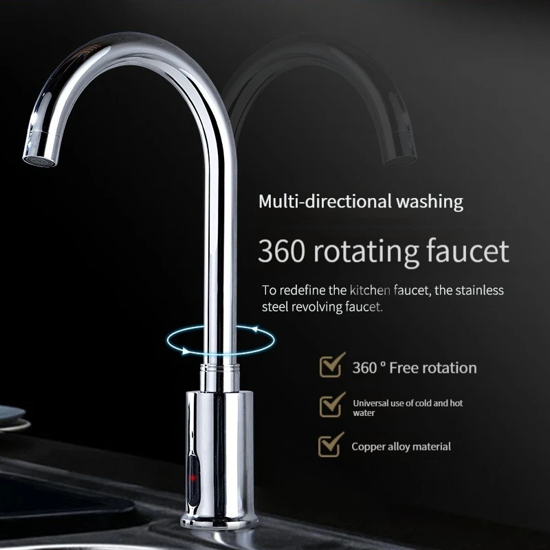 

Induction all copper faucet intelligent non-contact cold and hot single cold automatic infrared wash basin