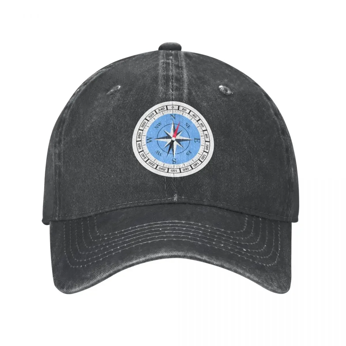 

Compass With Red Black Arrow And Wind Rose Baseball Cap cowboy hat Peaked cap Cowboy Bebop Hats Men and women hats